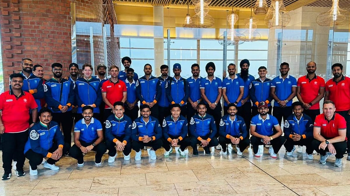 Photo: X/ @TheHockeyIndia : Indian Men's Hockey Team leaves for Europe for long and intense games of the FIH Pro League 2023-24.