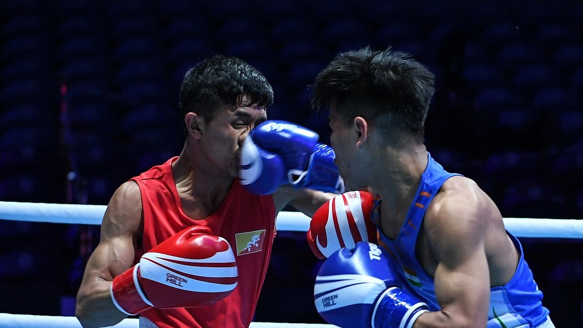 Photo: X/ @ASBC_official : Mandengbam Jadumani Singh led India's charge with a convincing 5-0 win over Bhutan's Phuntsho Kinley.