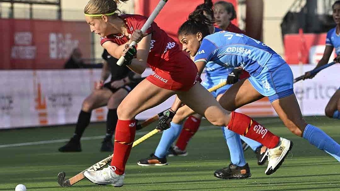 A glimpse from India vs Belgium, Women's Hockey Pro League.  - X | Hockey India
