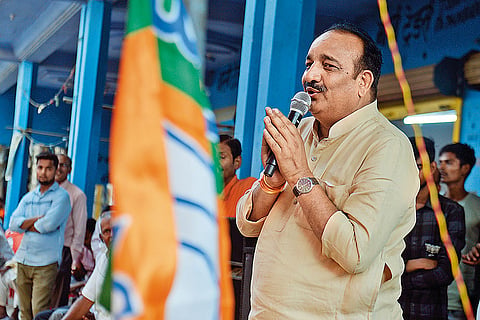 Dinesh Pratap Singh at a campaign event