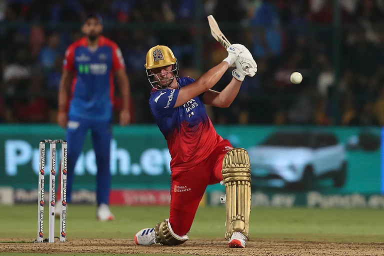 RCB's Will Jacks plays a shot - | Photo: AP/Kashif Masood