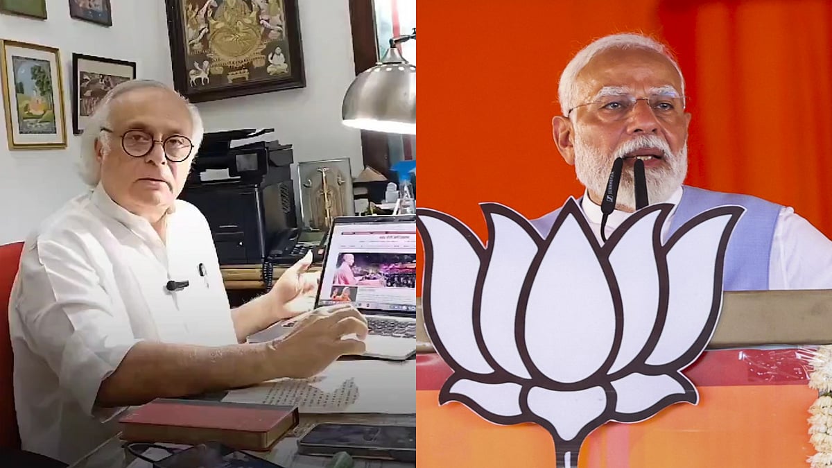 @Jairam_Ramesh and PTI : Jairam Ramesh (right) and PM Modi (left)