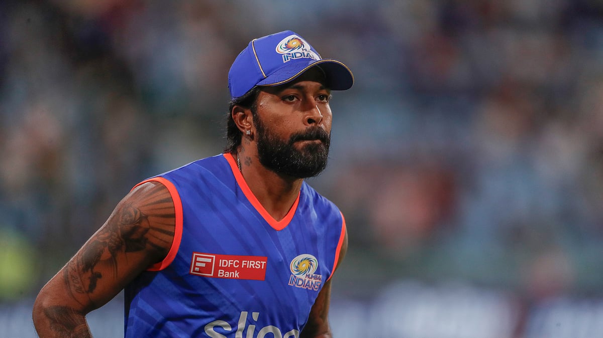 Hardik Pandya In MI Kit in IPL 2024. AP Photo