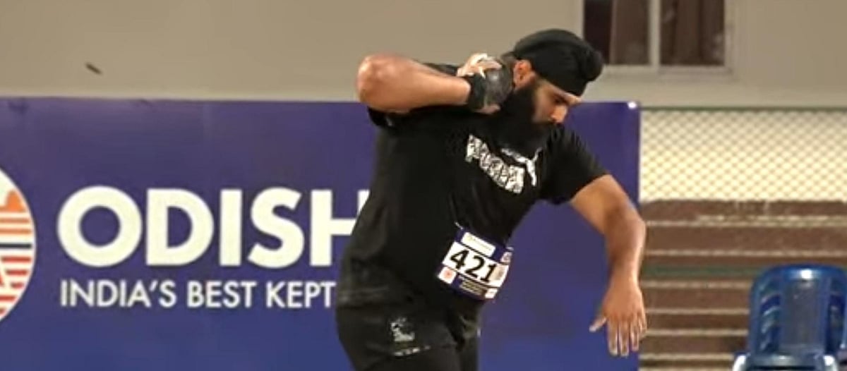 Samardeep in action.