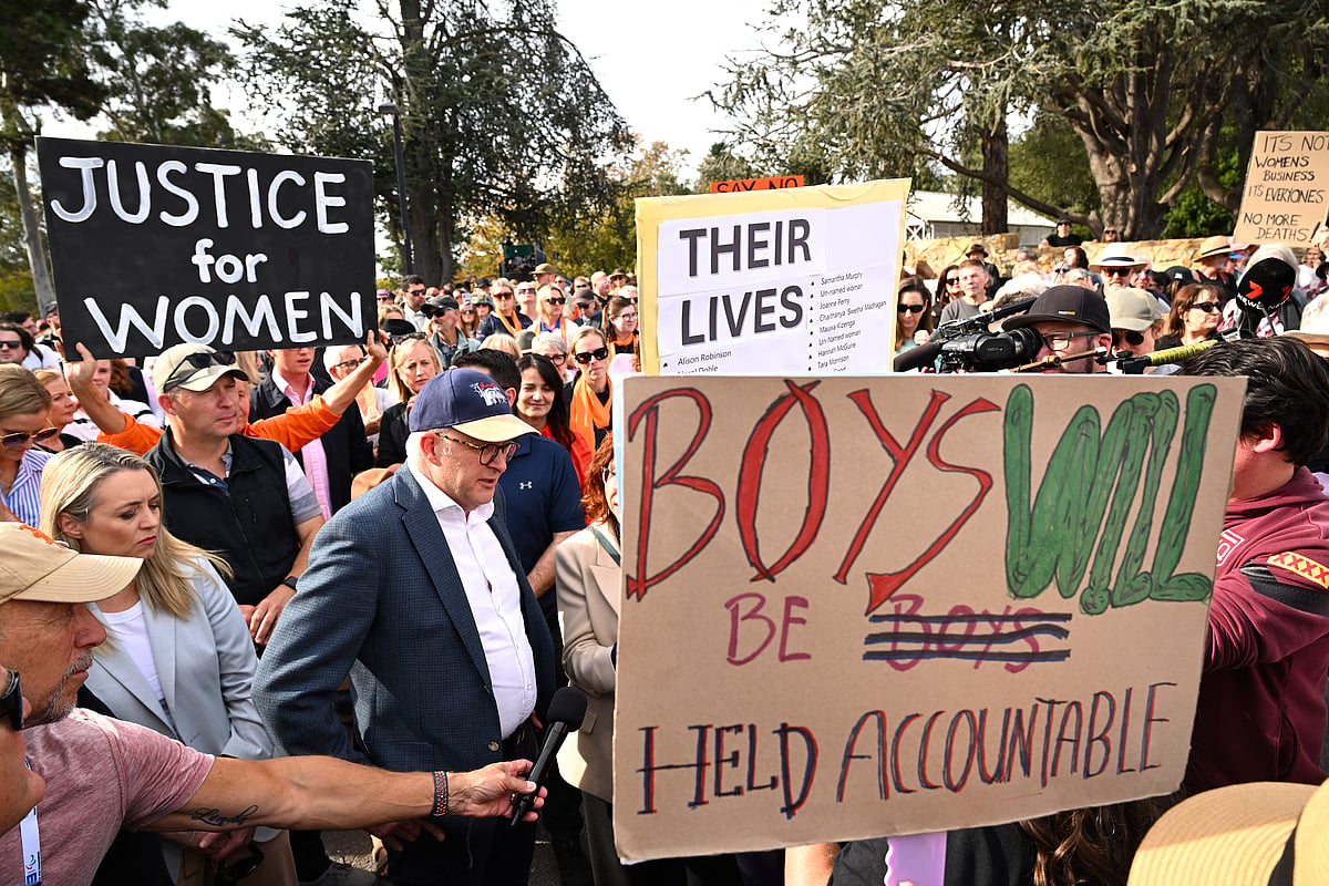 Lukas Coch for AAP  : Australian PM Declares Crimes Against Women A 'National Crisis' 