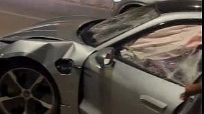 File Photo : Visual from the car crash spot|
