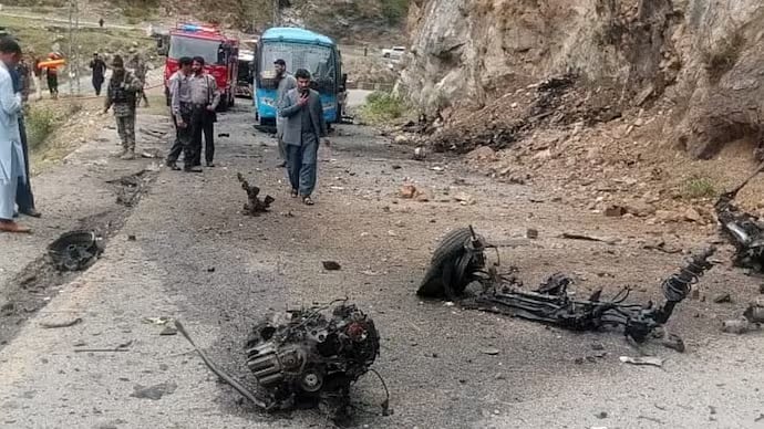 PTI : The blast carried out by militants along CPEC in Pakistan |