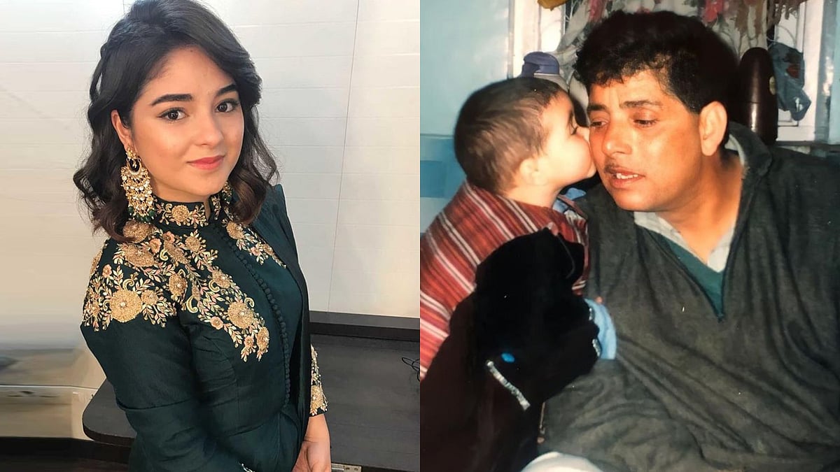IMDb, Instagram : Zaira Wasim with her father, Zahid Wasim