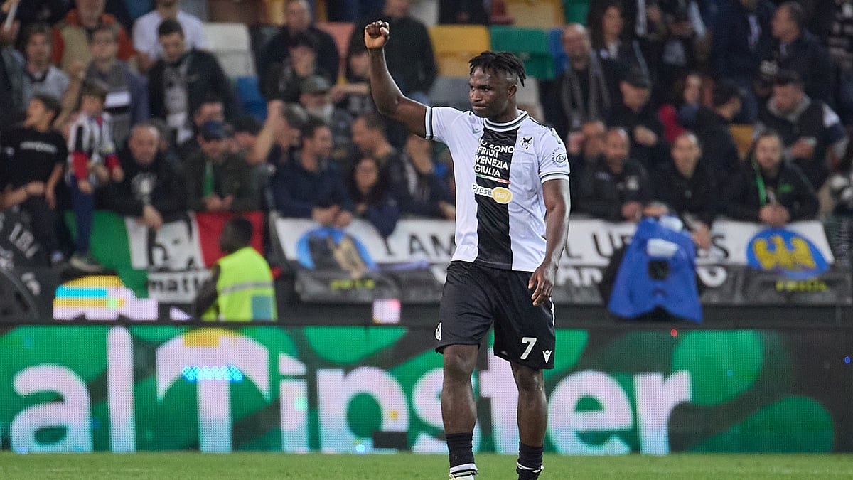 Isaac Success (in pic) cancelled Victor Osimhen's strike with an injury-time goal.