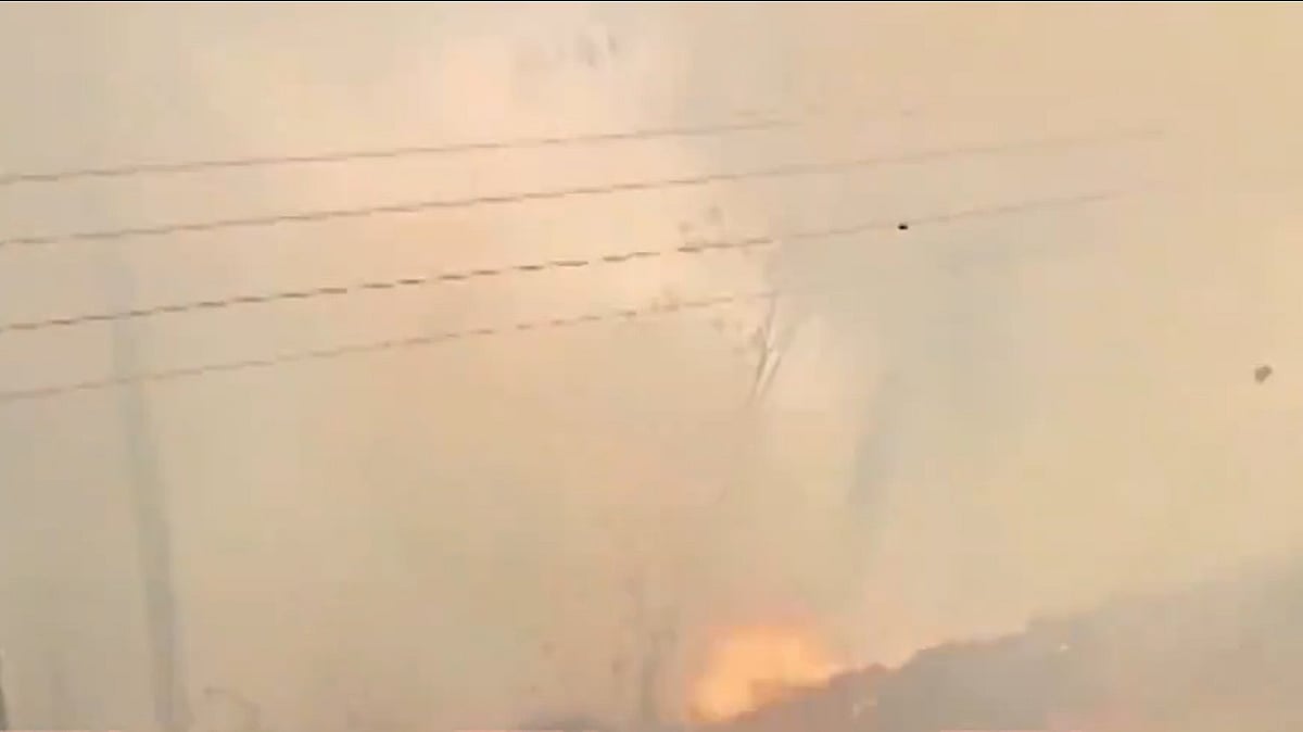PTI  : Fire Breaks Out In Hills Near Neem Karoli Baba Ashram Kainchi Dham 