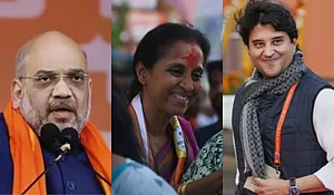 L-R: Amit Shah, Supriya Sule and Jyotiraditya Scindia, who are contesting in third phase of Lok Sabha elections.