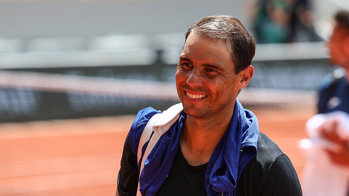 Rafael Nadal trains ahead of his first-round match against Alexander Zverev at French Open 2024. - X/Roland Garros