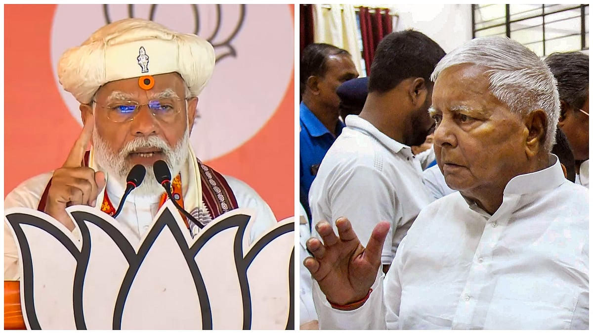 PTI photos : L: Prime Minister Narendra Modi | R: RJD chief Lalu Ydav 