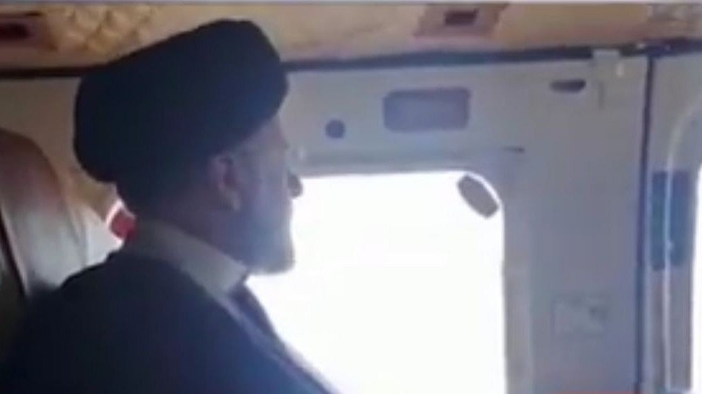 Iran State Media  : Screengrab of the last footage of Iranian President Ebrahim Raisi before helicopter crash | 