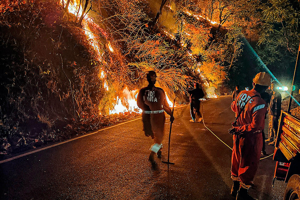 Fire in Nainital forest