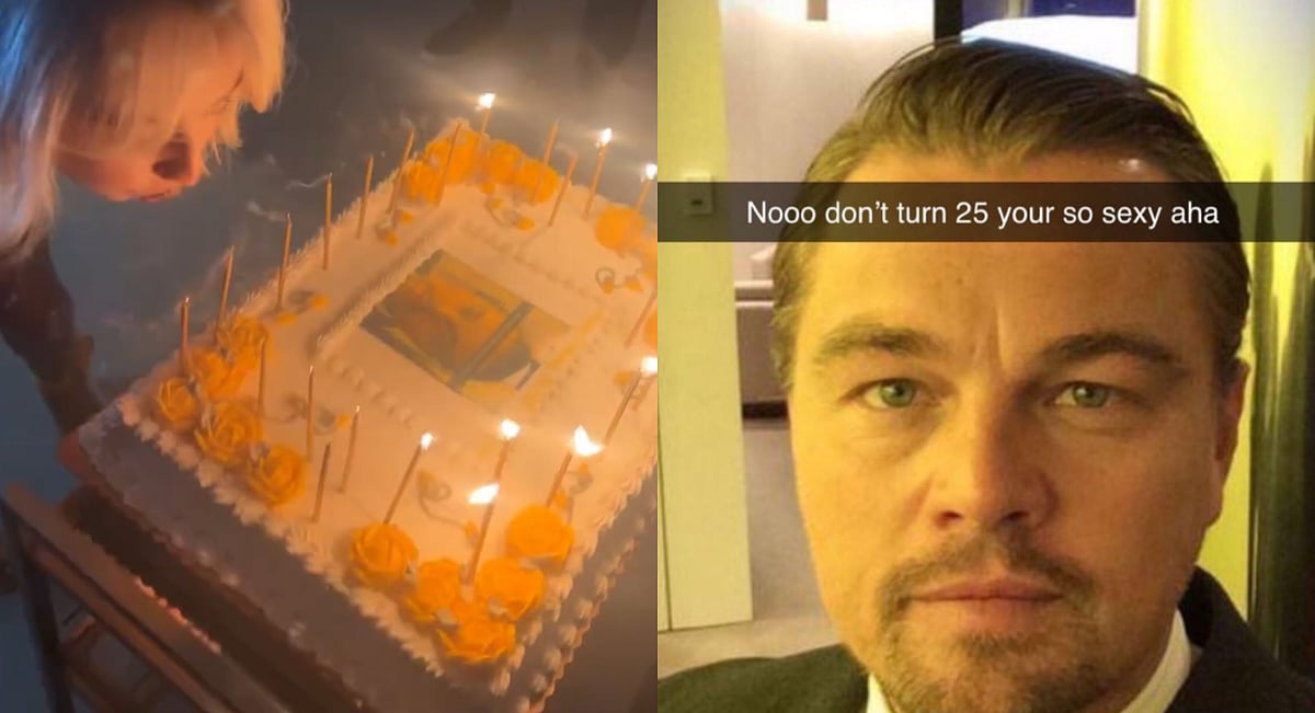 Sabrina Carpenter Celebrated Turning 25 With A Leonardo DiCaprio Meme Cake - X