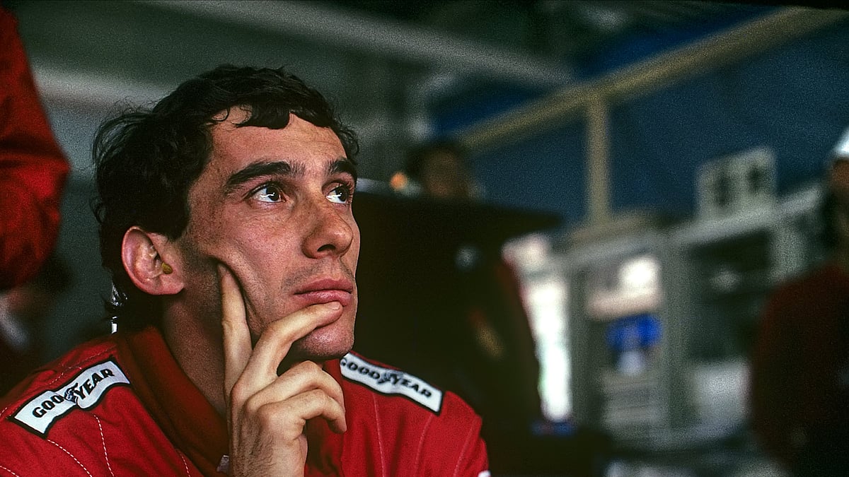 F1 Photo : Ayrton Senna, the Brazilian driver who won F1 titles in 1988, 1990 and 1991, was leading the race in Imola when he crashed