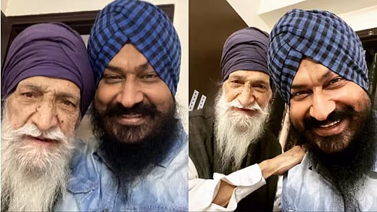 Gurucharan Singh with his father, Harjit