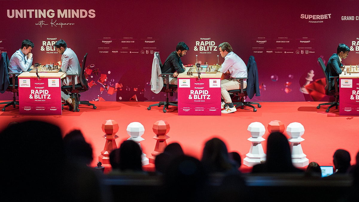 Photo: X/ @ChessbaseIndia : The Superbet Grand Chess Tour in Poland is witnessing some extremely high-quality chess.