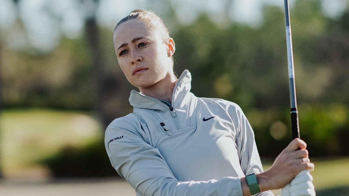 Nelly Korda faces a tough time at U.S. Women's Open.  - NellyKorda/X