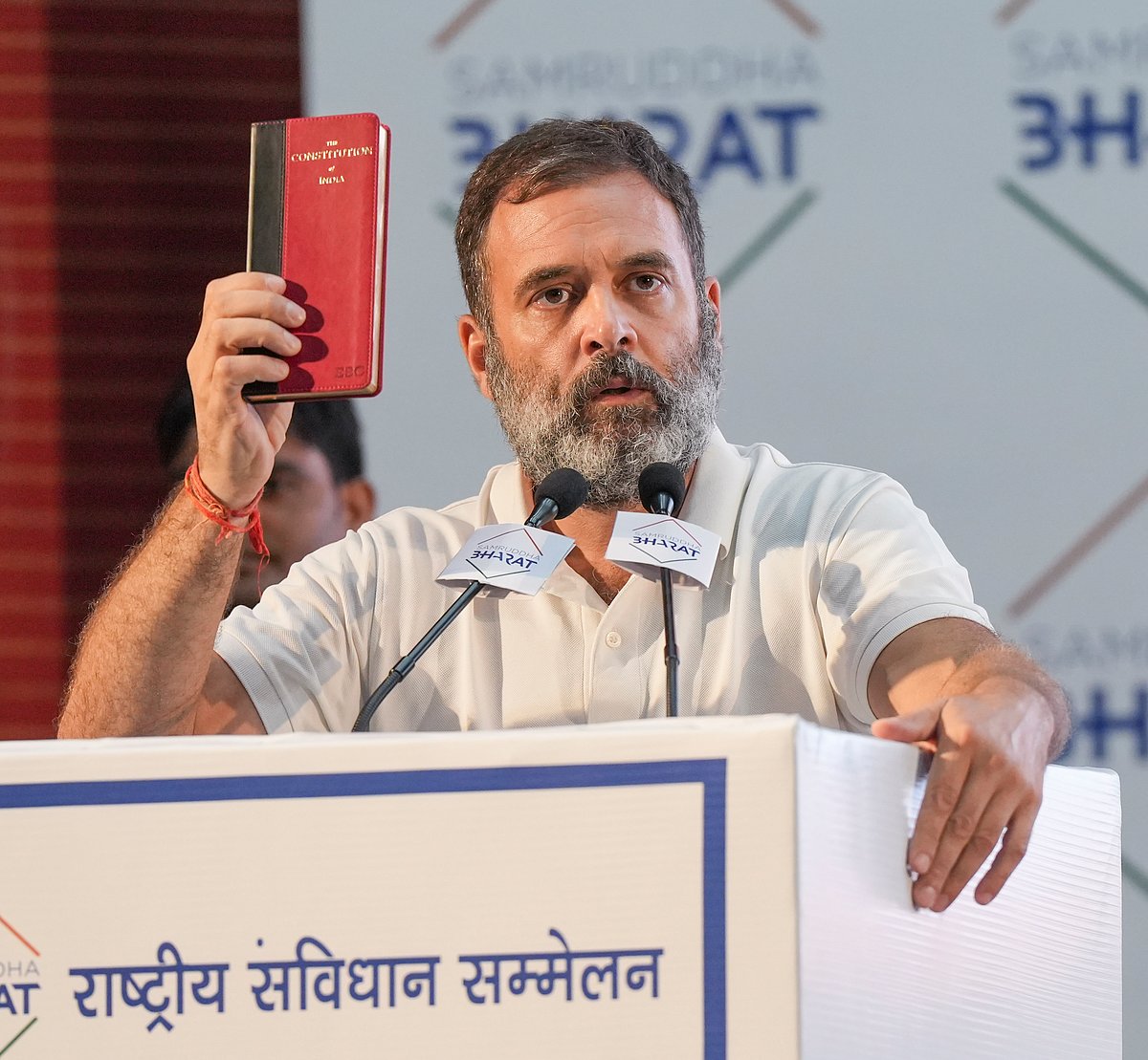 PTI : Rahul Gandhi addressing an event on Friday, May 10