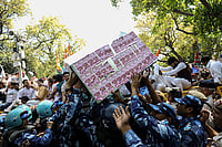 Money Power In Indian Elections: How The Assets Of Parties And Candidates Grew Getty Images : A box of fake currency notes amid protest over Adani Group issue and Rahul Gandhi's disqualification in March, 2023