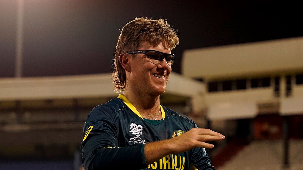 X/@cricketcomau : Adam Zampa took three wickets for Australia against Namibia