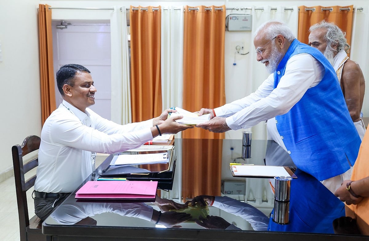Prime Minister Narendra Modi files his nomination from Varanasi Lok Sabha seat | - X/@narendramodi