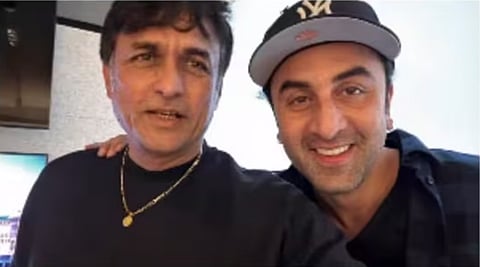 Ajinkya Deo and Ranbir Kapoor from 'Ramayana' sets