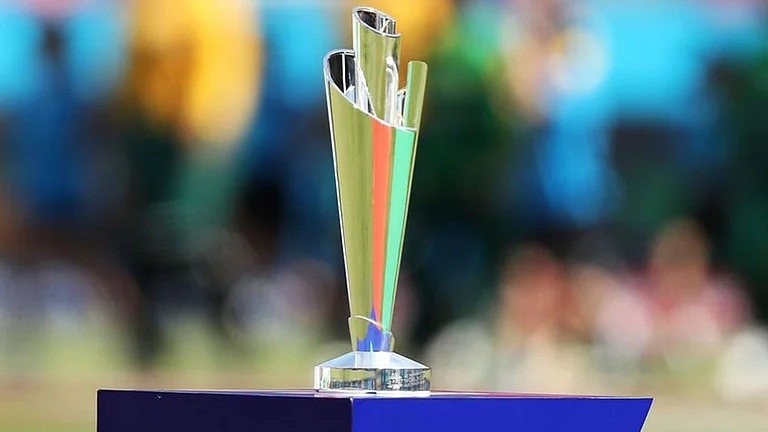 The ICC Women's T20 Cricket World Cup trophy. - ICC