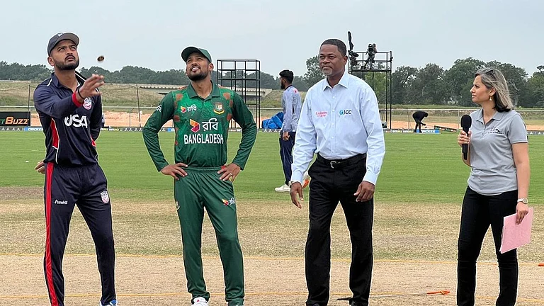 USA defeated a full-strength Bangladesh team to take a 2-0 lead in the three-match T20I series. - X/BCBtigers