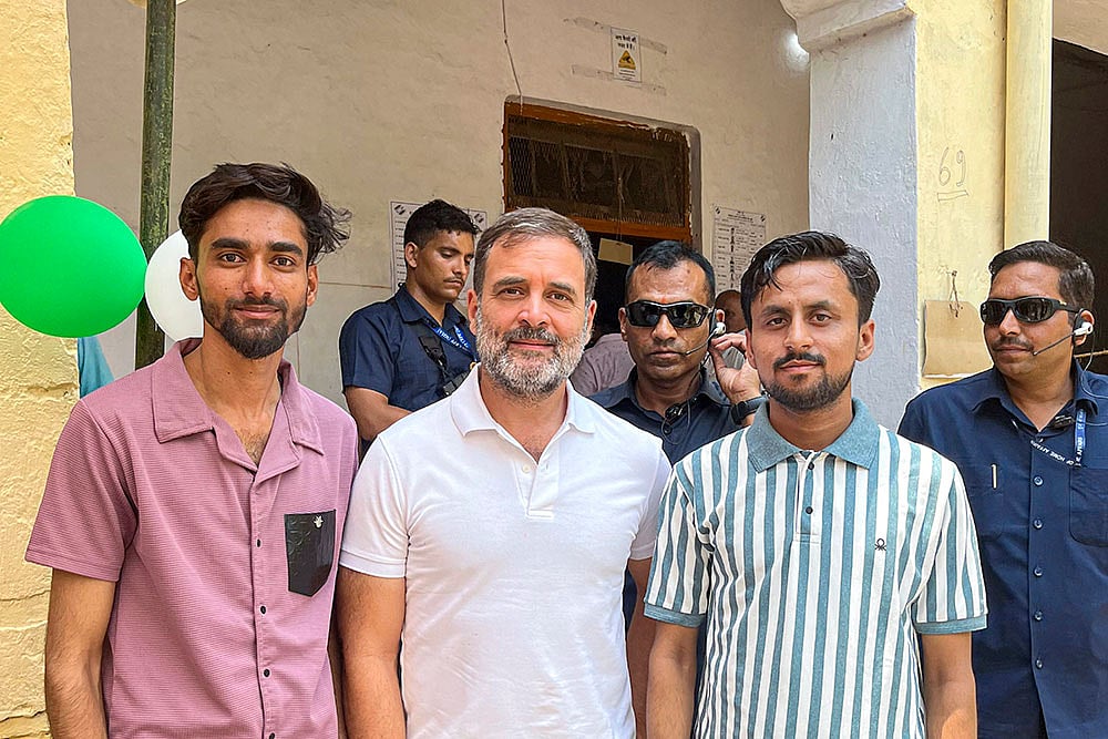 Photo: PTI : 5th phase of LS polls: Rahul Gandhi in Rae Bareli