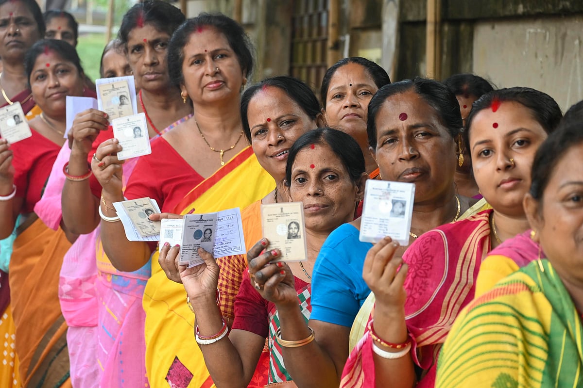 Polling began at 7 am in all the 25 Lok Sabha constituencies in Gujarat. - PTI