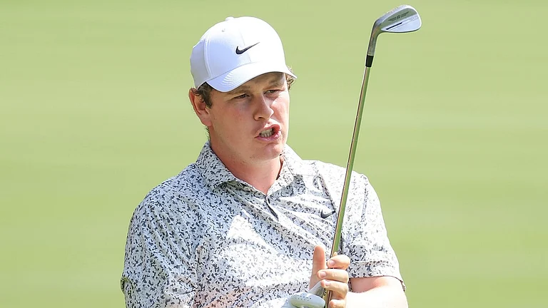 Robert MacIntyre had eight birdies and a bogey. The 27-year-old Scot, also winless on the tour, rebounded from a bogey on the par-4 eighth with a closing birdie on the par-3 ninth. - X/ @robert1lefty