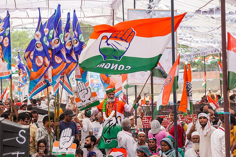 Congress public meeting in Delhi