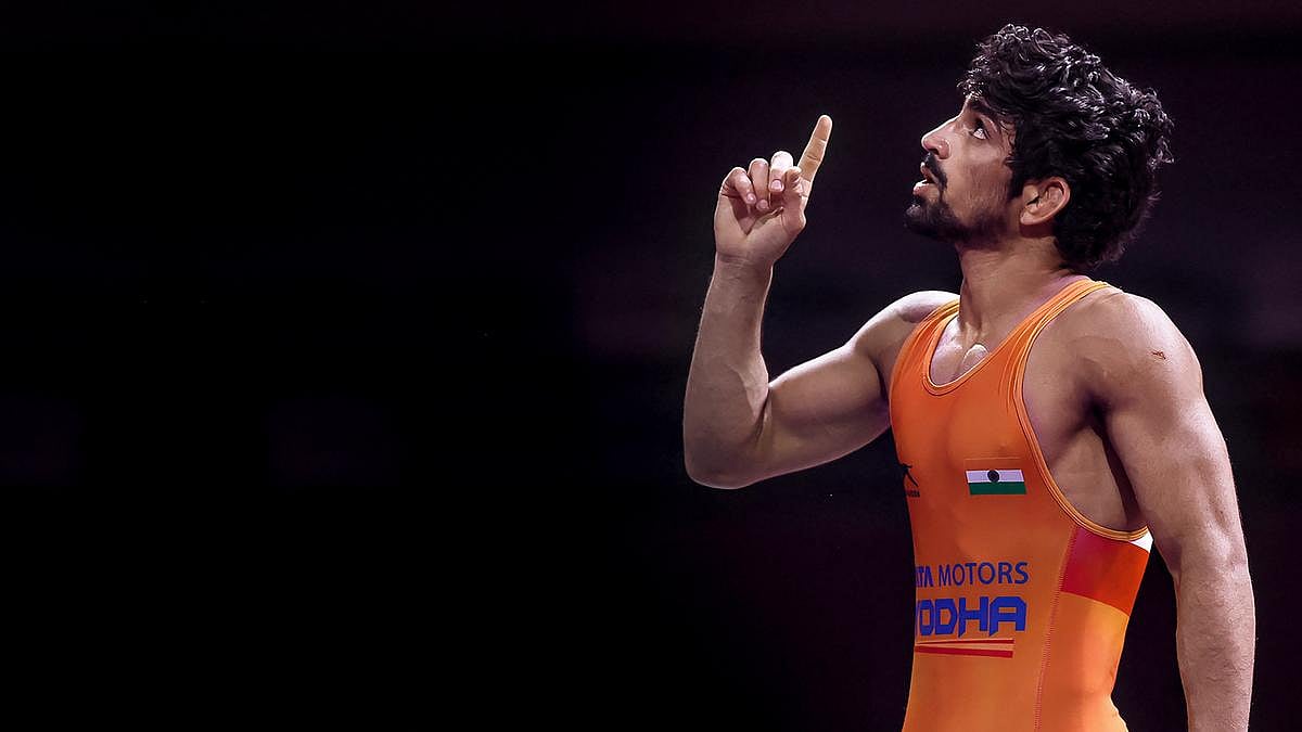 File/United World Wrestling : Aman Sehrawat is India's first Under-23 World Wrestling Championships gold medallist.