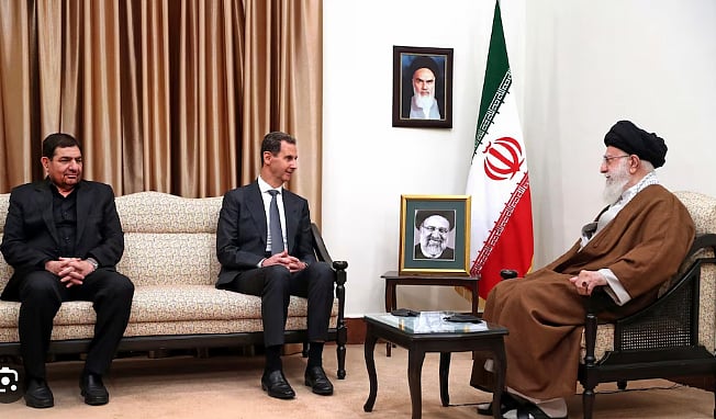 AP : Syrian President Bashar Assad met with Iran's supreme leader in the capital Tehran |