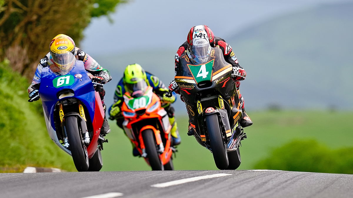 X | Isle of Man TT Races : A glimpse from the Isle of Man TT 2024 qualifying race. 