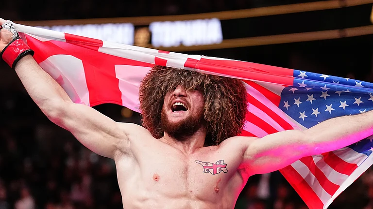 Merab Dvalishvili has tied the record for the longest win streak in the history of UFC bantamweight, with his 9th consecutive victory in February during UFC 298. - Photo Credit: X/ @ufc