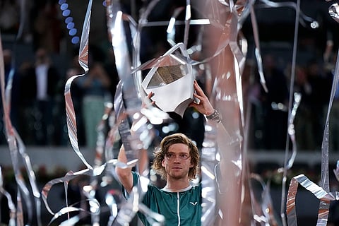 Andrey Rublev wins Madrid trophy