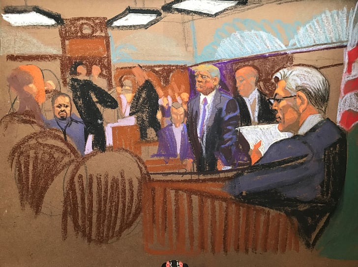 Former President Donald Trump In Court - Christine Cornell