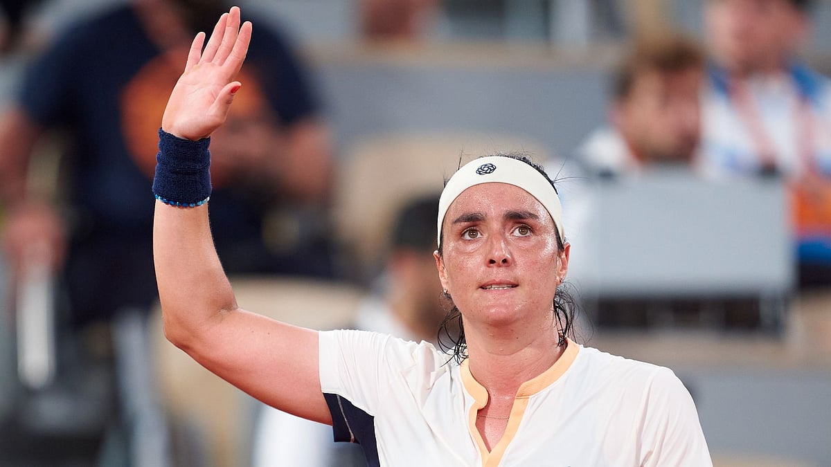 Ons Jabeur after her first-round win at French Open 2024. 