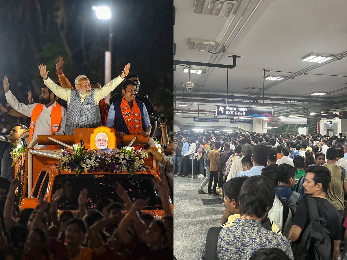 PTI/X : Metro services were suspended for security reasons ahead of PM Modi's roadshow on Wednesday.