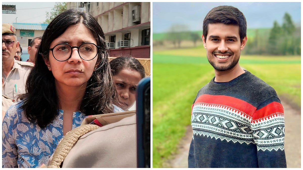 L: AAP MP Swati Maliwal | R: Popular YouTuber Dhruv Rathee