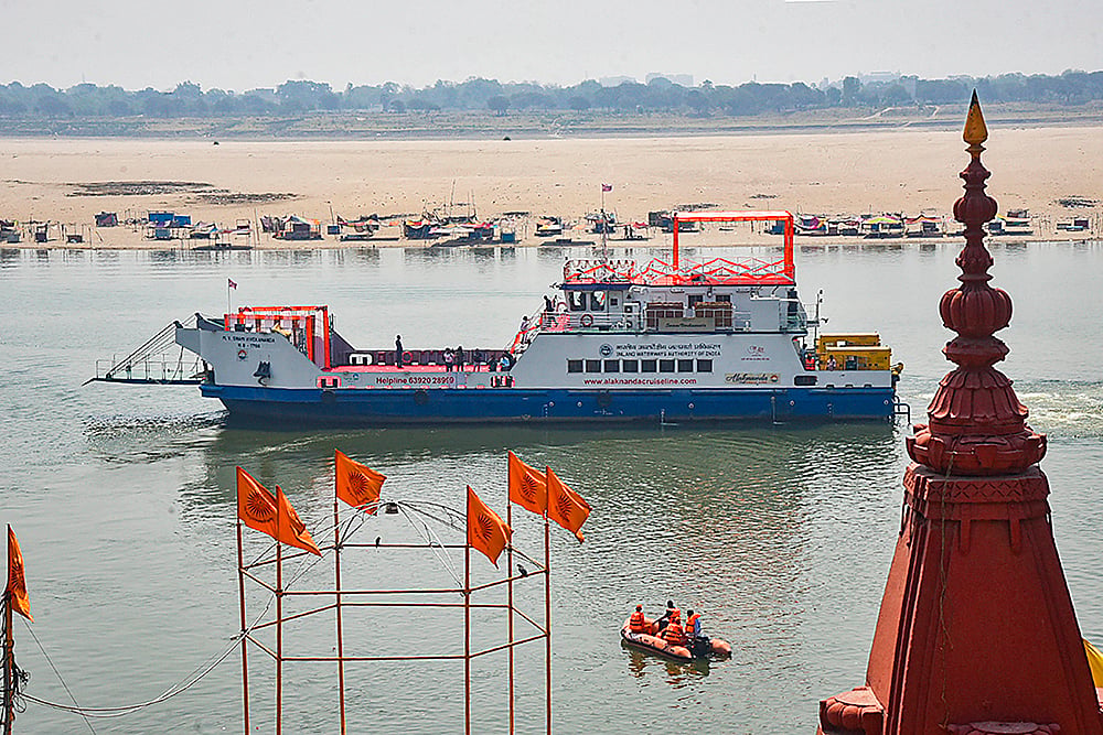 Narendra Modi takes a cruise ride in Varanasi
