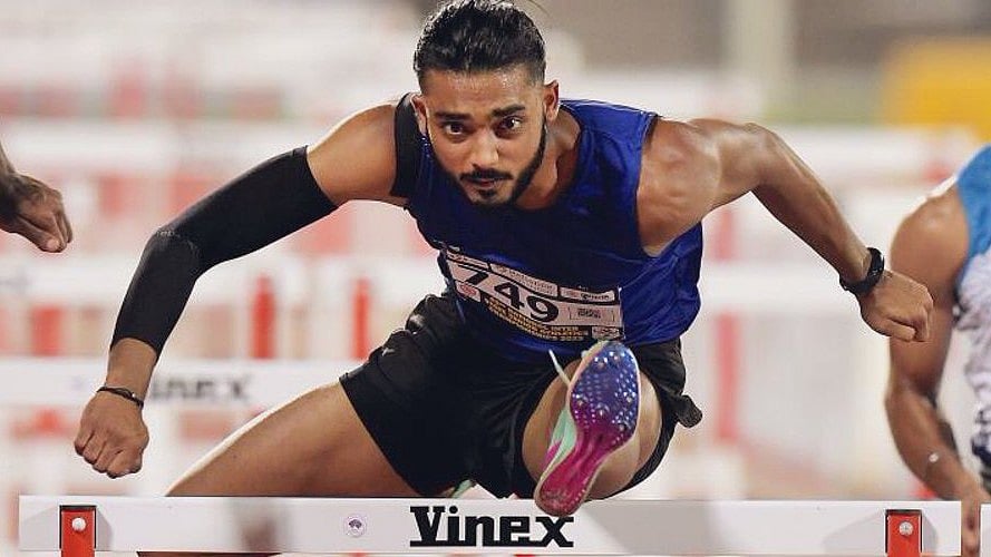 TejasShirse_/X : Tejas Shirse won a gold medal in men's 110m hurdles with a time of 13.41 seconds.