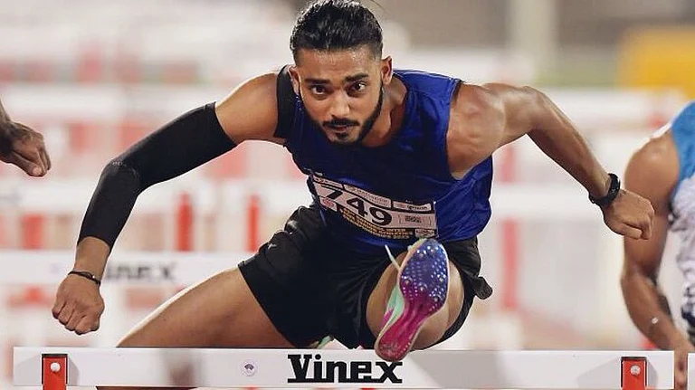 Tejas Shirse won a gold medal in men's 110m hurdles with a time of 13.41 seconds. - TejasShirse_/X