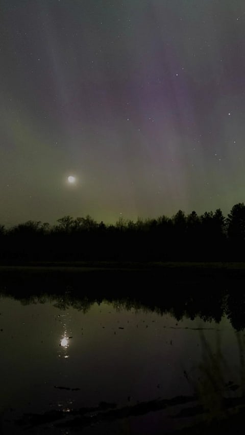 Northern Lights Glow Over Markville, Minnesota