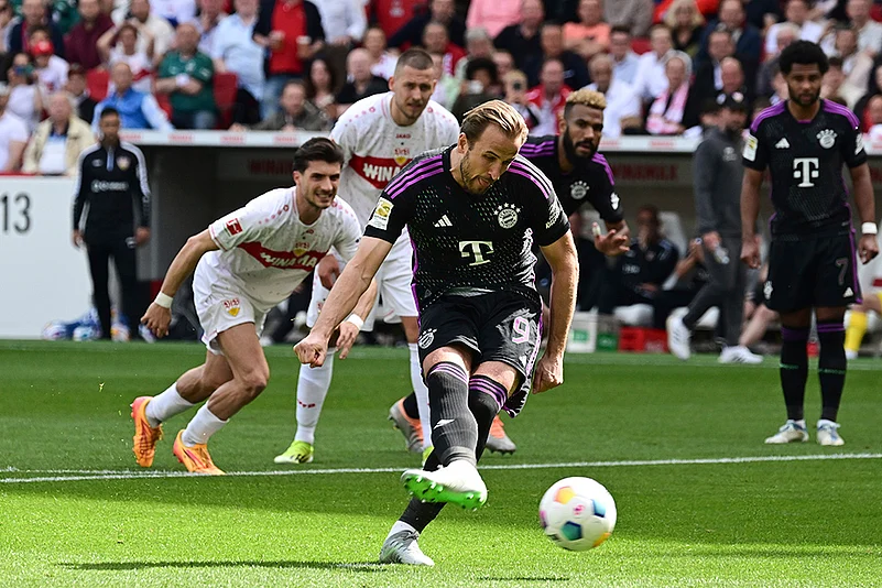 Harry Kane scores from penalty spot