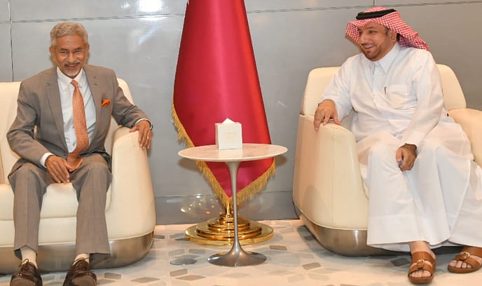 X/India in Qatar/@IndEmbDoha
 : Foreign Minister S Jaishankar Arrives In Qatar For Day-Long Visit |